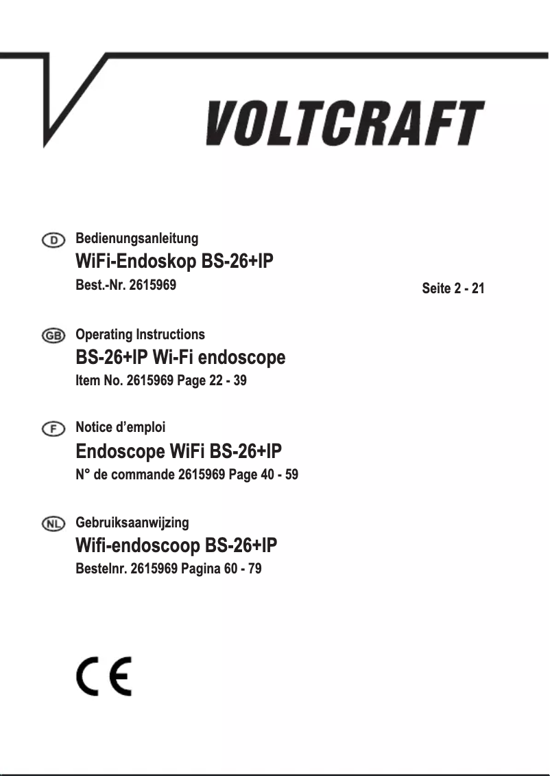 Page 1 de la notice Manuel utilisateur Voltcraft BS-26+IP