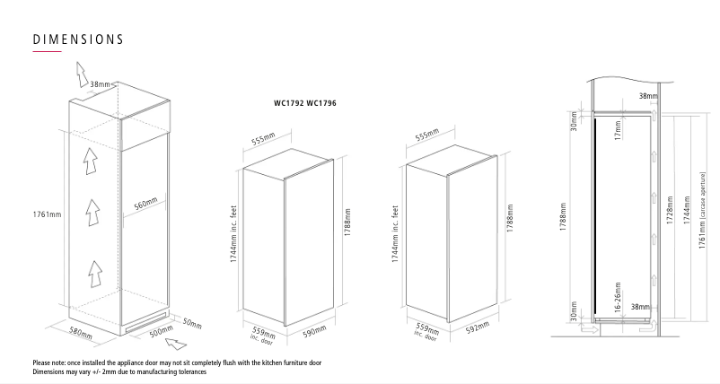 Page n°1 - Instructions / montage Caple WC1796BG