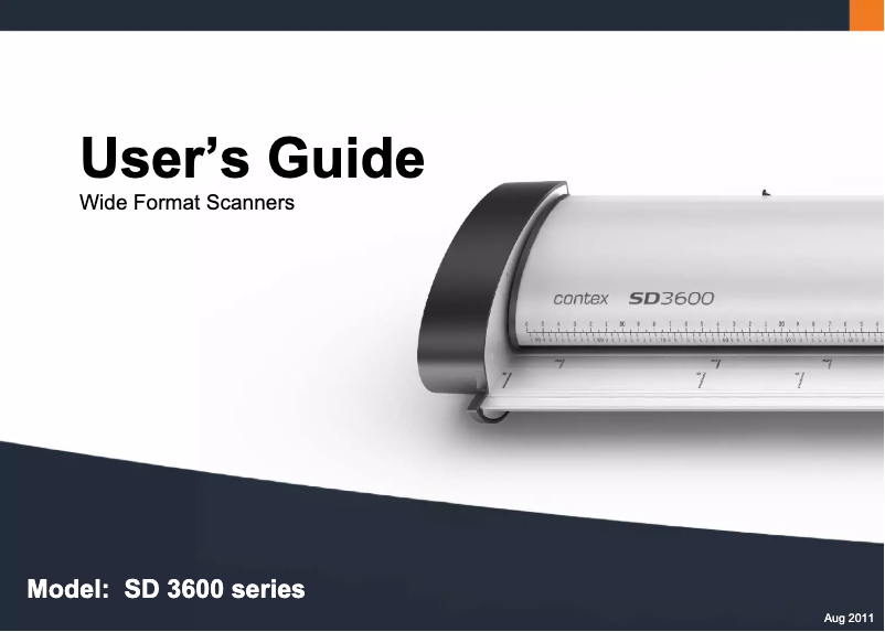 Page n°1 - Manuel utilisateur Contex SD3650