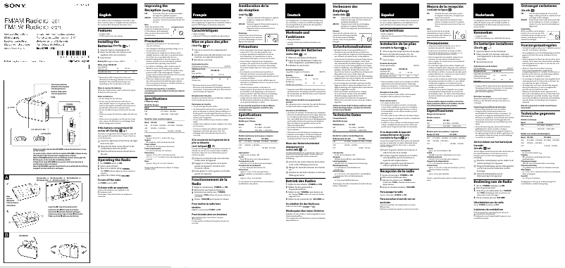 Image de la première page du manuel de l'appareil ICF-304L