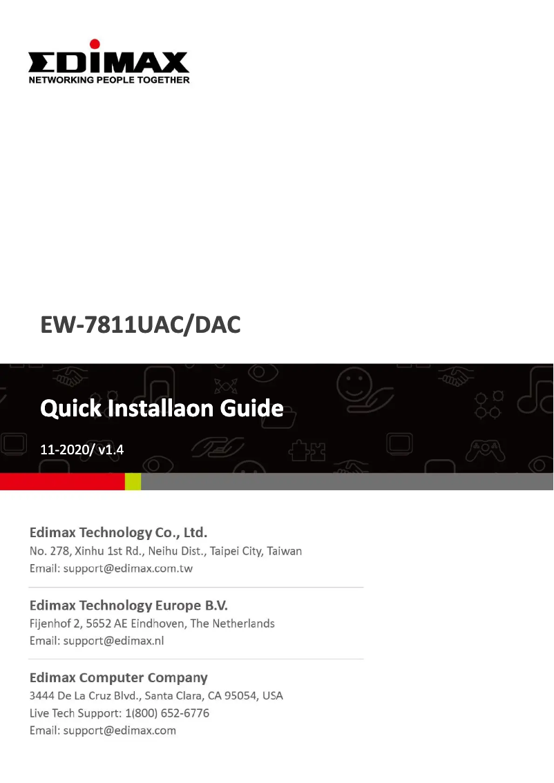 Página 1 del manual Manual de usuario Edimax EW-7811DAC