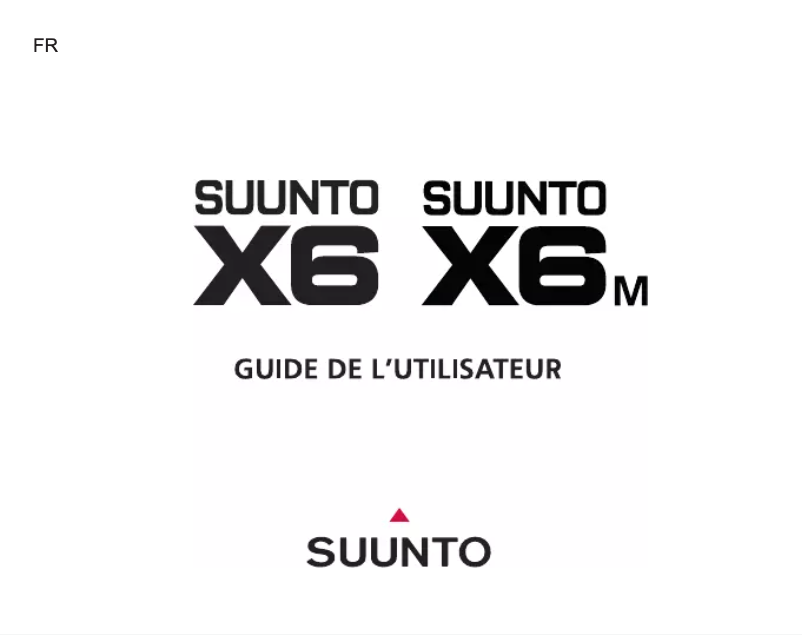 Image de la première page du manuel de l'appareil X6