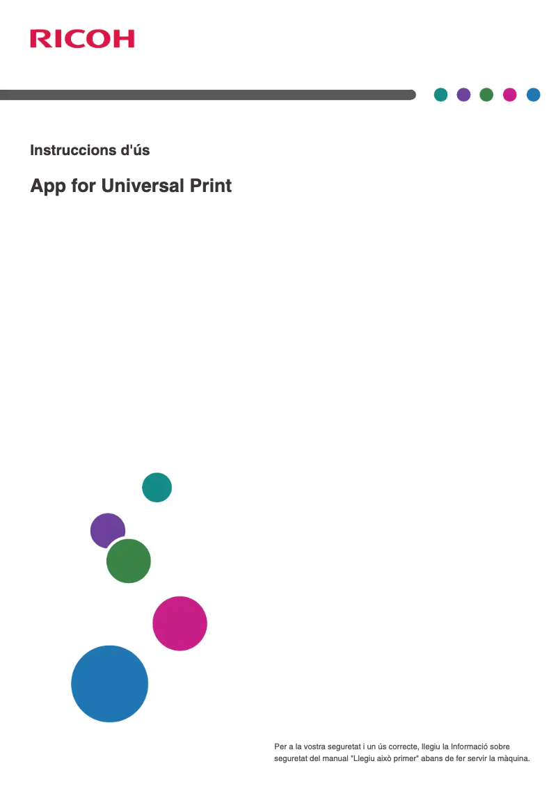 Page 1 de la notice Instructions de sécurité Ricoh IM C2000LT