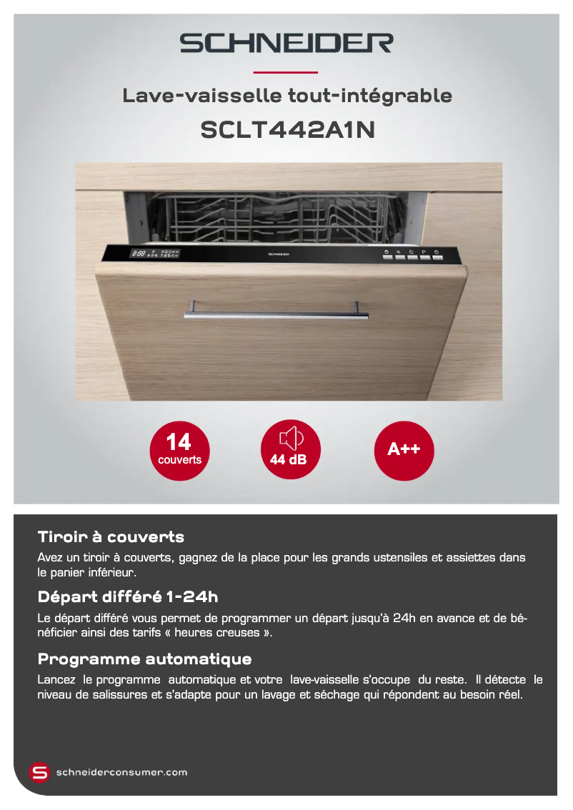 Page n°1 - Manuel utilisateur Schneider SCLT6444X1
