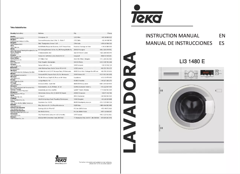 Page 1 de la notice Manuel utilisateur Teka LI3 1480 EU