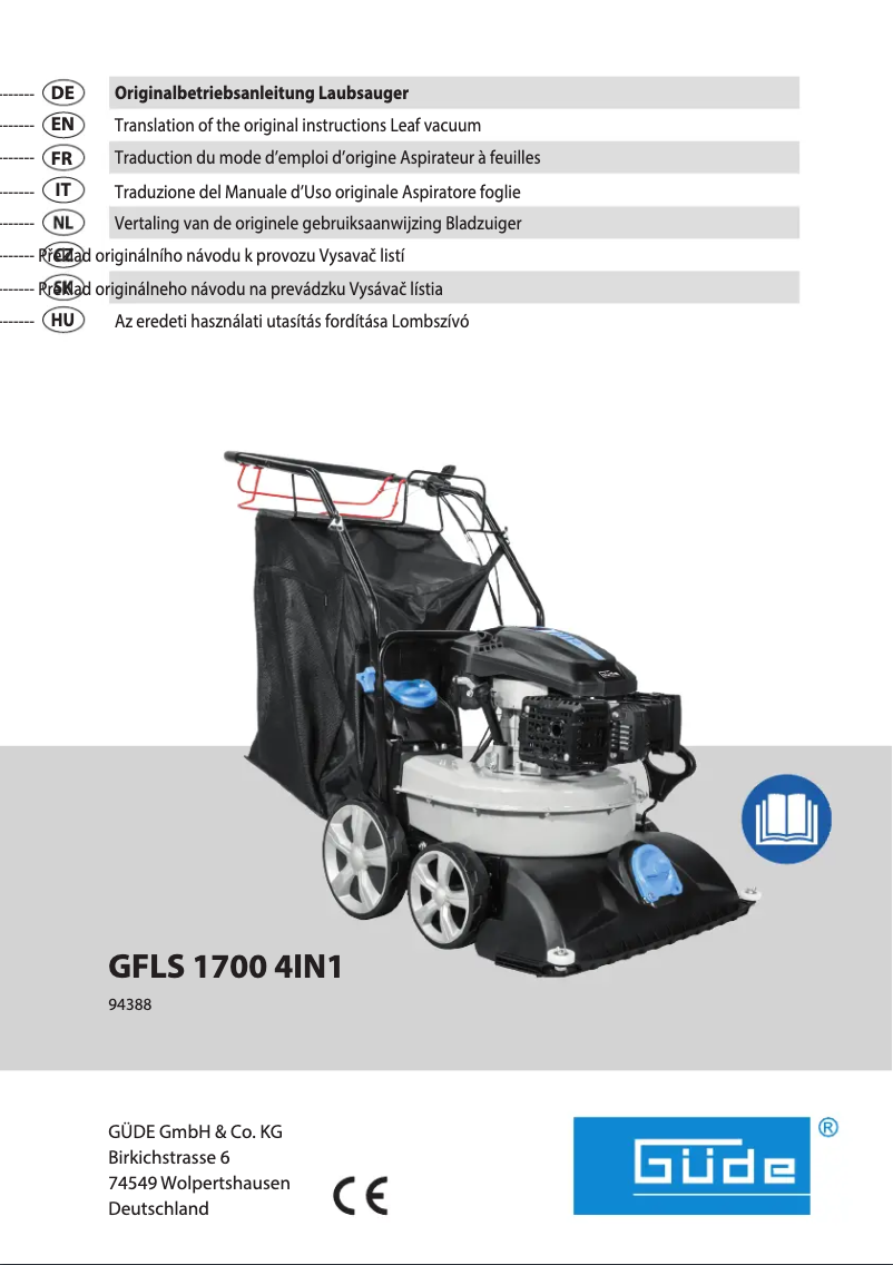 Page n°1 - Manuel utilisateur Güde GFLS 1700 4in1