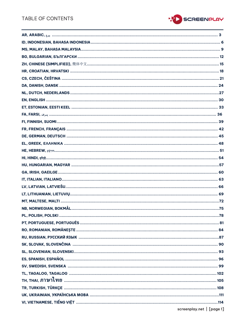 Page n°1 - Informations de garantie InFocus ScreenPlay SP2238ST