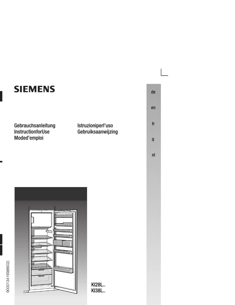 Page n°1 - Manuel utilisateur Siemens KI38LA40