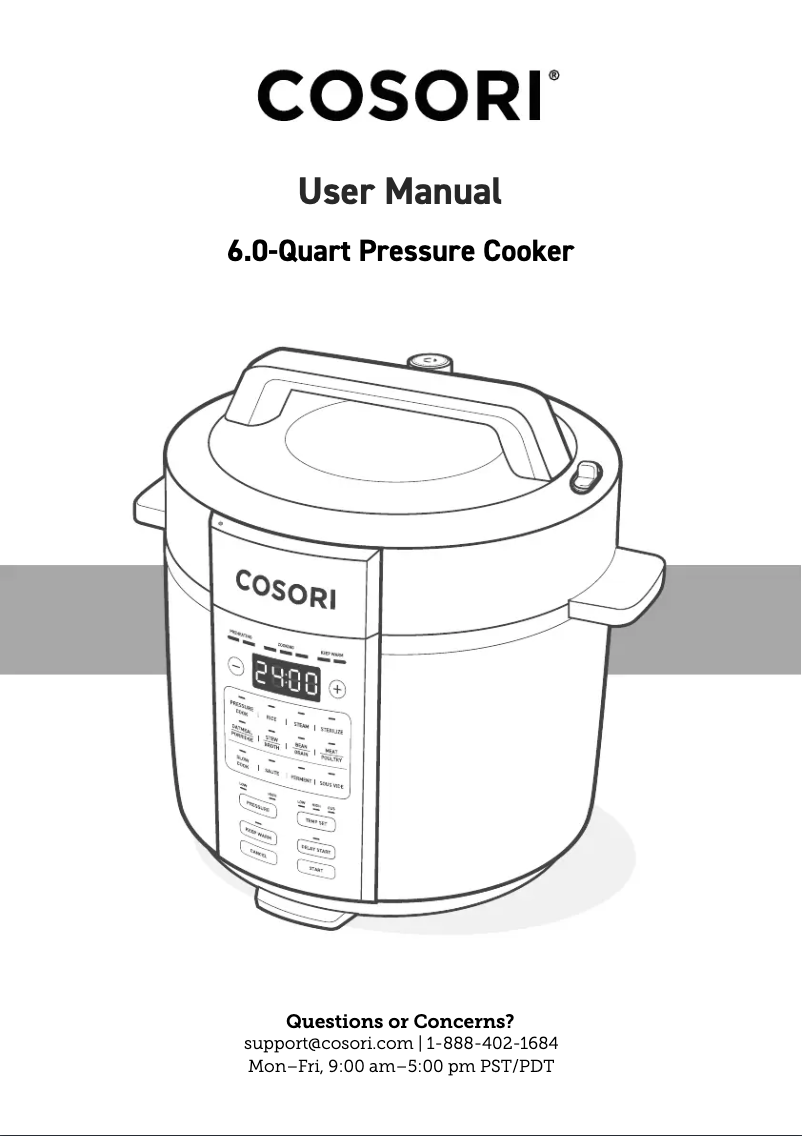 Page 1 de la notice Manuel utilisateur Cosori CAF-L501-KUS