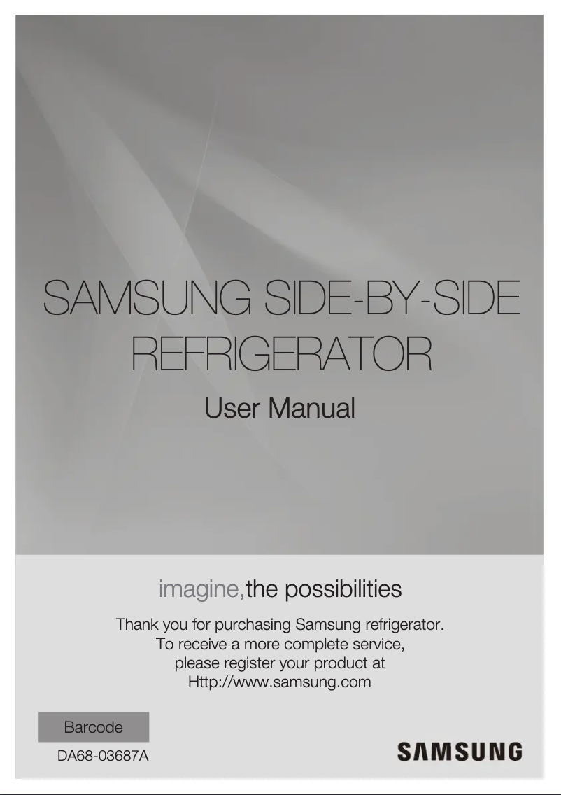 Page n°1 - Manuel utilisateur Samsung RS542NCAESL