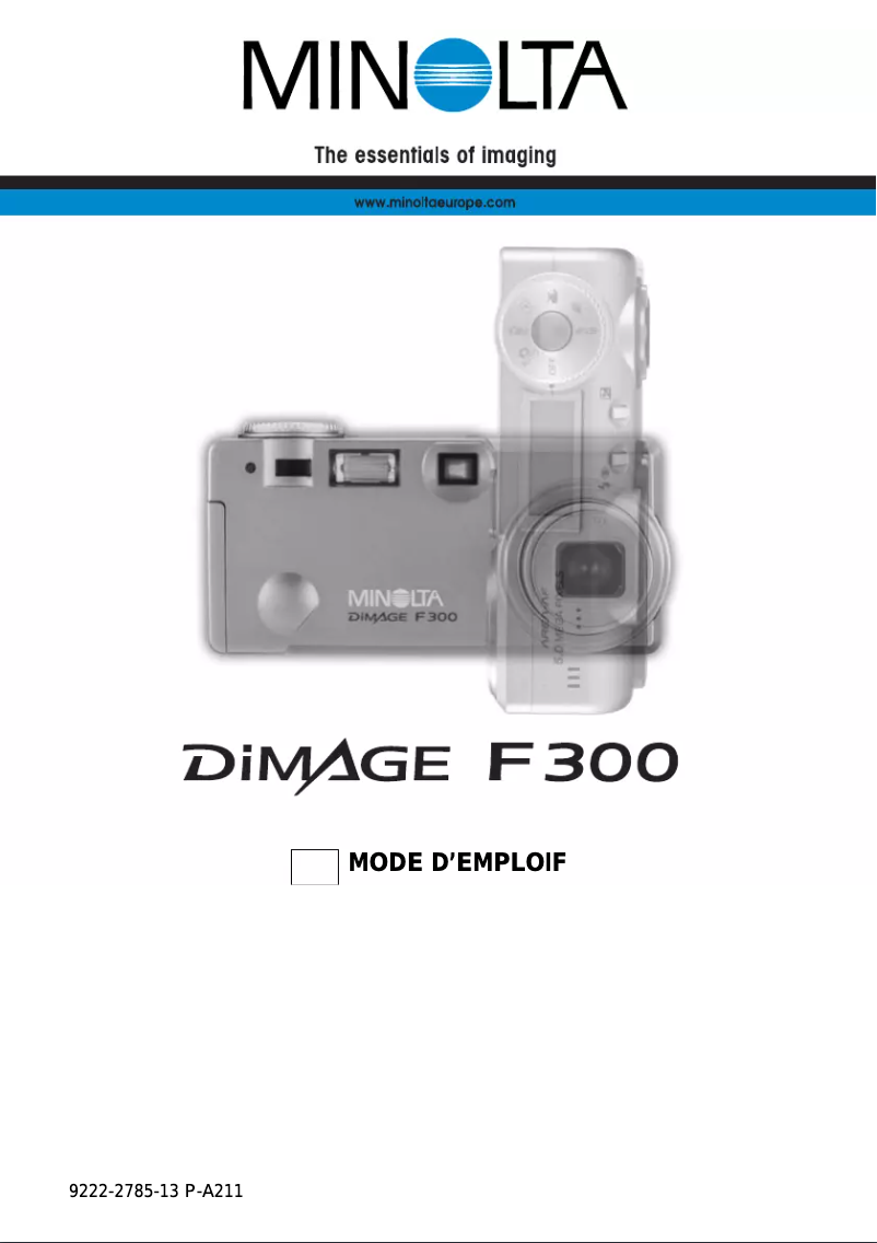 Page n°1 - Manuel utilisateur Konica Minolta Dimage F300