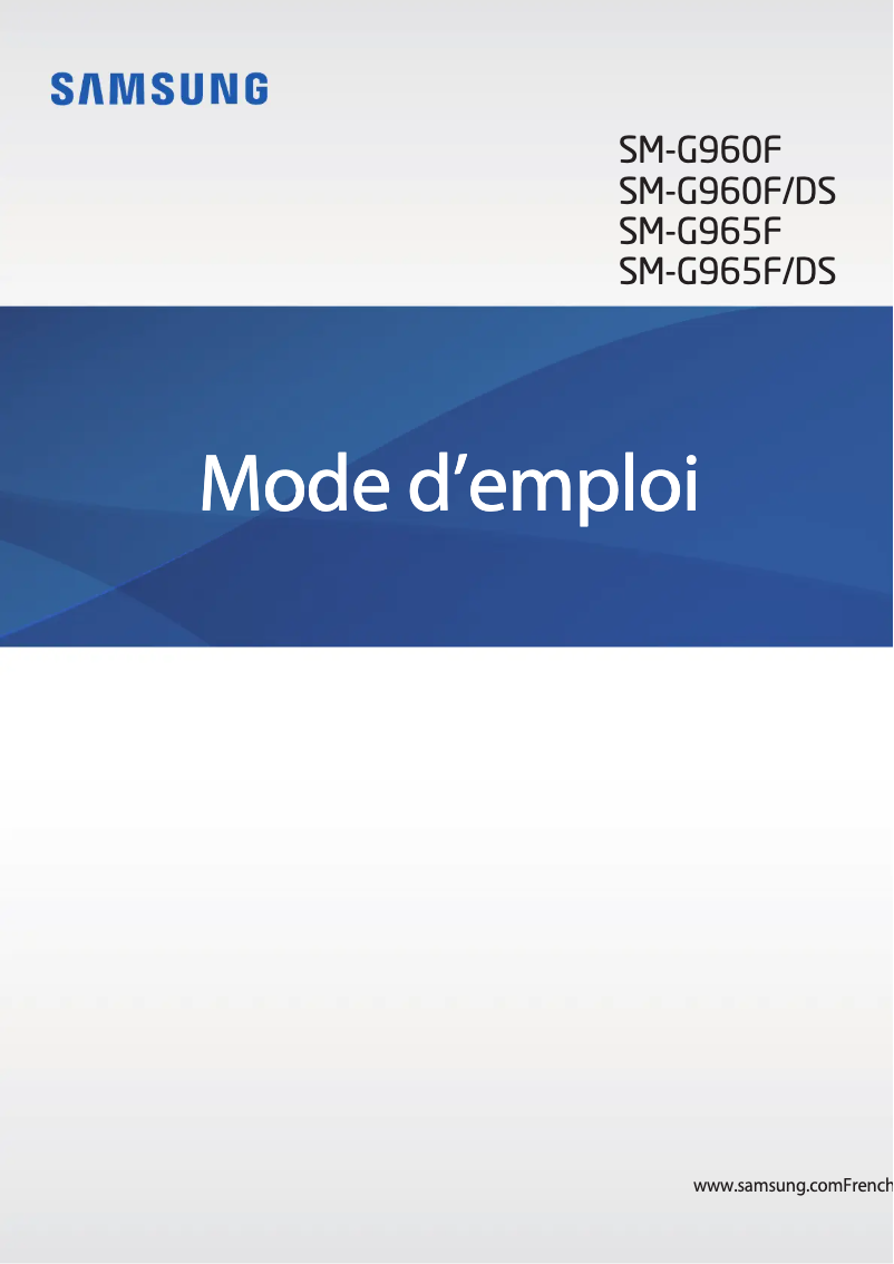 Page 1 de la notice Manuel utilisateur Samsung Galaxy A6+