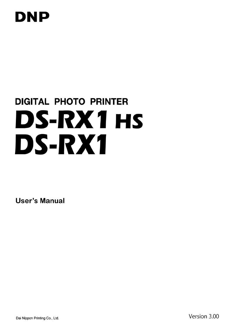Page n°1 - Manuel utilisateur DNP DS-RX1 HS
