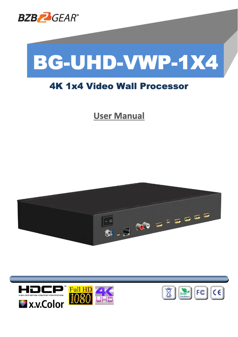 Image de la première page du manuel de l'appareil UHD-VWP-1X4