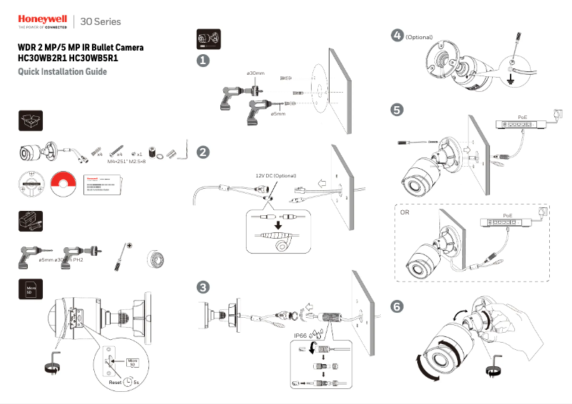 Page n°1 - Manuel utilisateur Honeywell HC30WB5R1