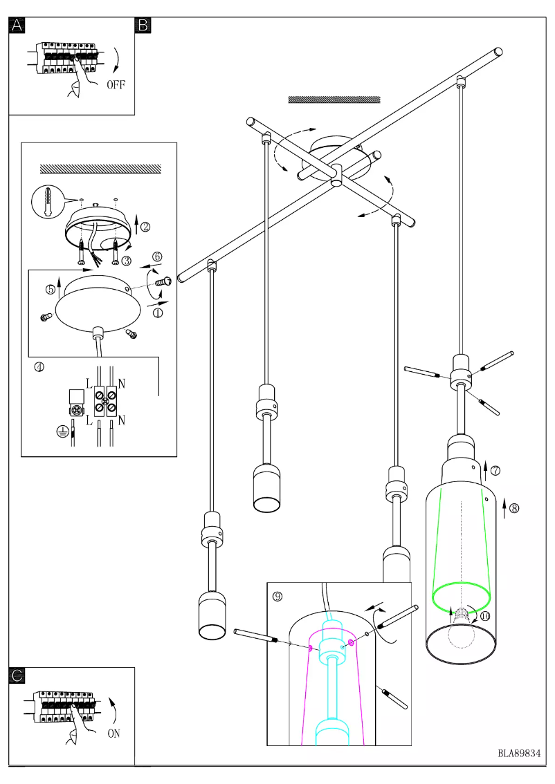 Page n°1 - Manuel utilisateur Eglo Pinto