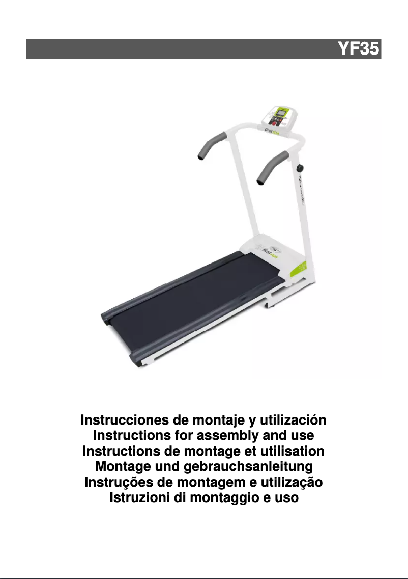 Image de la première page du manuel de l'appareil Fitness Slimrunner YF35