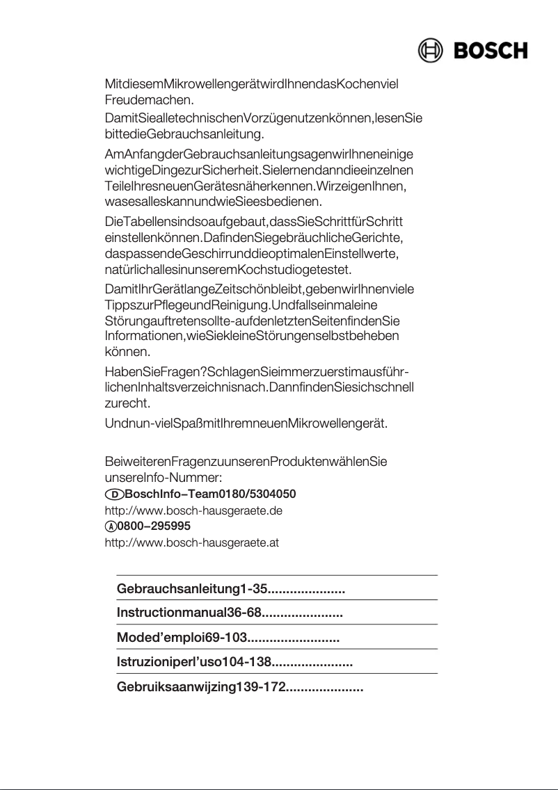 Page 1 de la notice Manuel utilisateur Bosch HMT8651