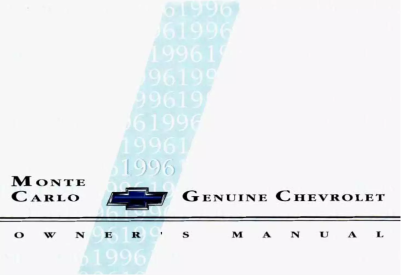 Image de la première page du manuel de l'appareil Monte Carlo (1996)