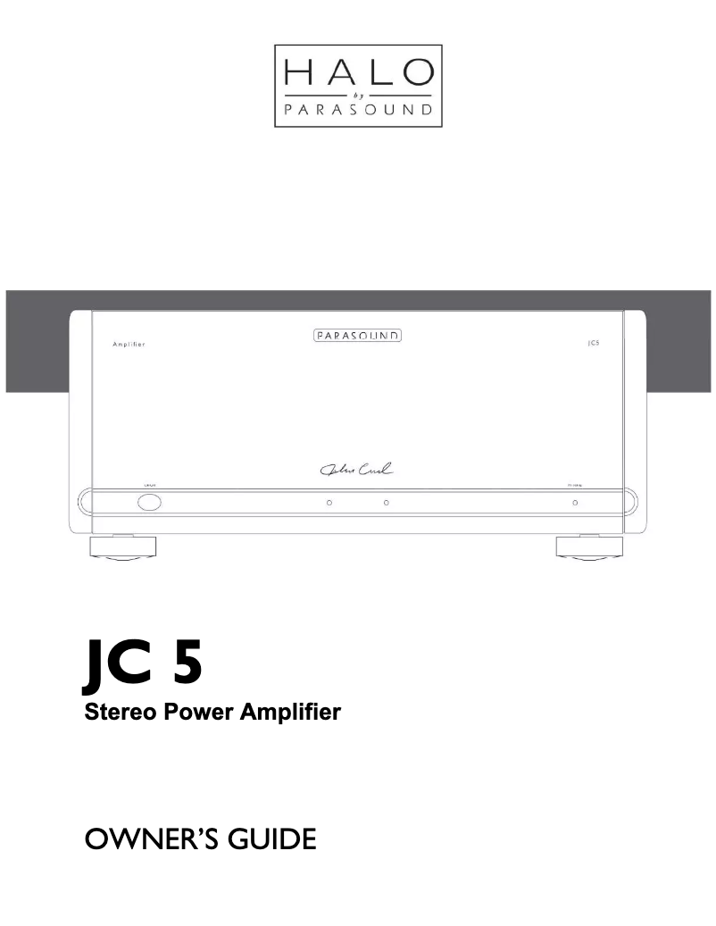 Image de la première page du manuel de l'appareil Halo JC 5