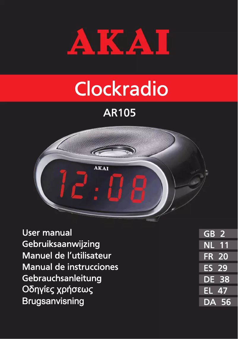 Page 1 de la notice Manuel utilisateur AKAI AR105