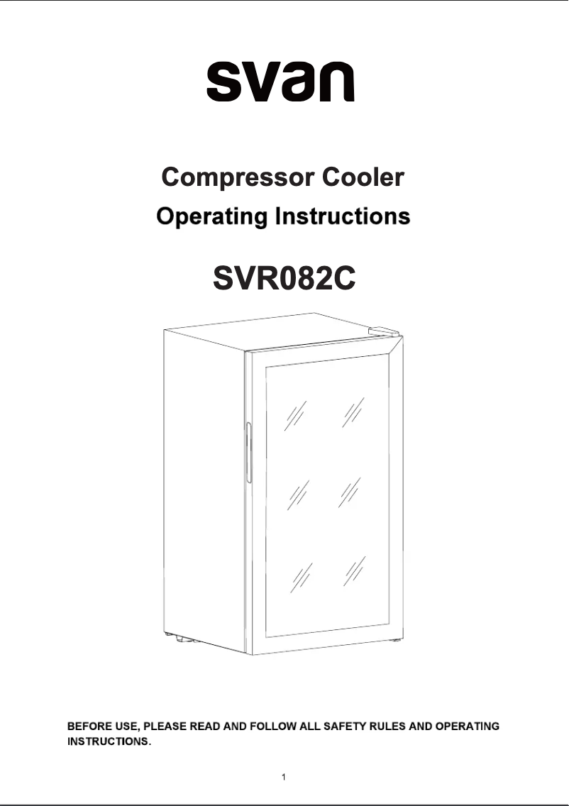 Image de la première page du manuel de l'appareil SVR082C