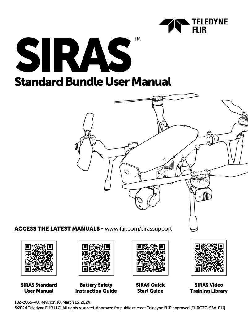 Page 1 de la notice Manuel utilisateur FLIR SIRAS