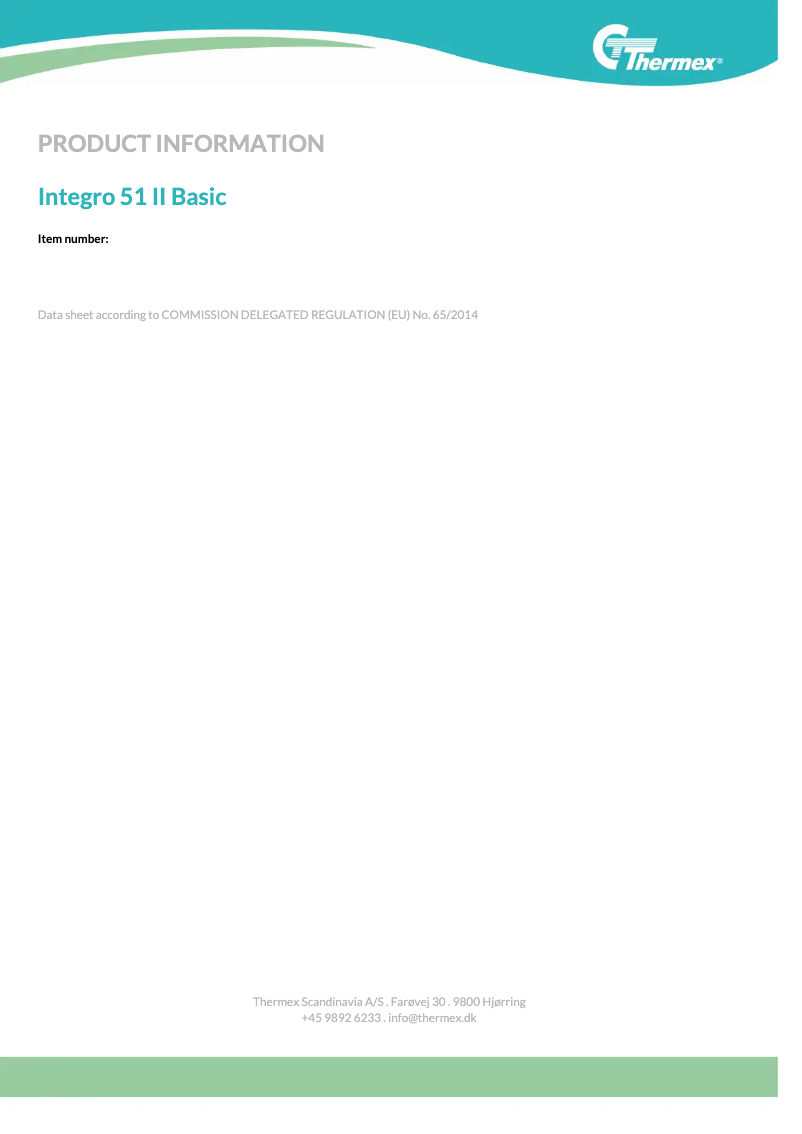 Image de la première page du manuel de l'appareil Integro 51 II