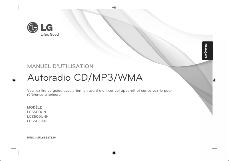 Page 1 of the manual User Manual LG LCS500UNH