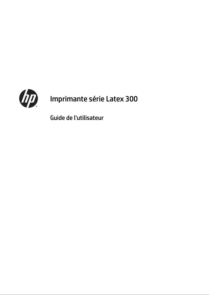 Page 1 de la notice Manuel utilisateur HP Latex 370