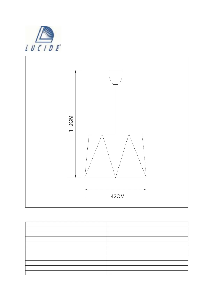 Page 1 de la notice Manuel utilisateur Trio Lighting Alegro