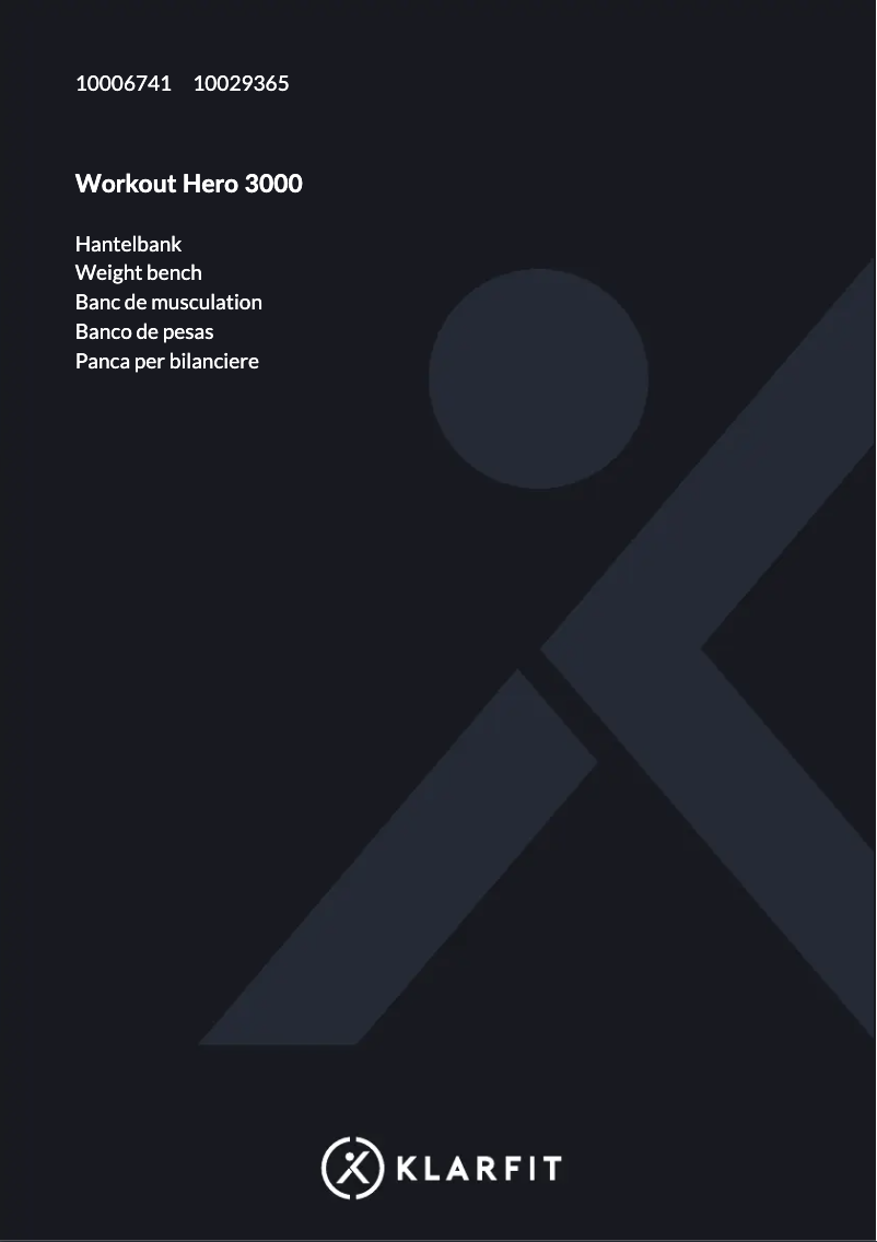 Image de la première page du manuel de l'appareil Workout Hero 3000