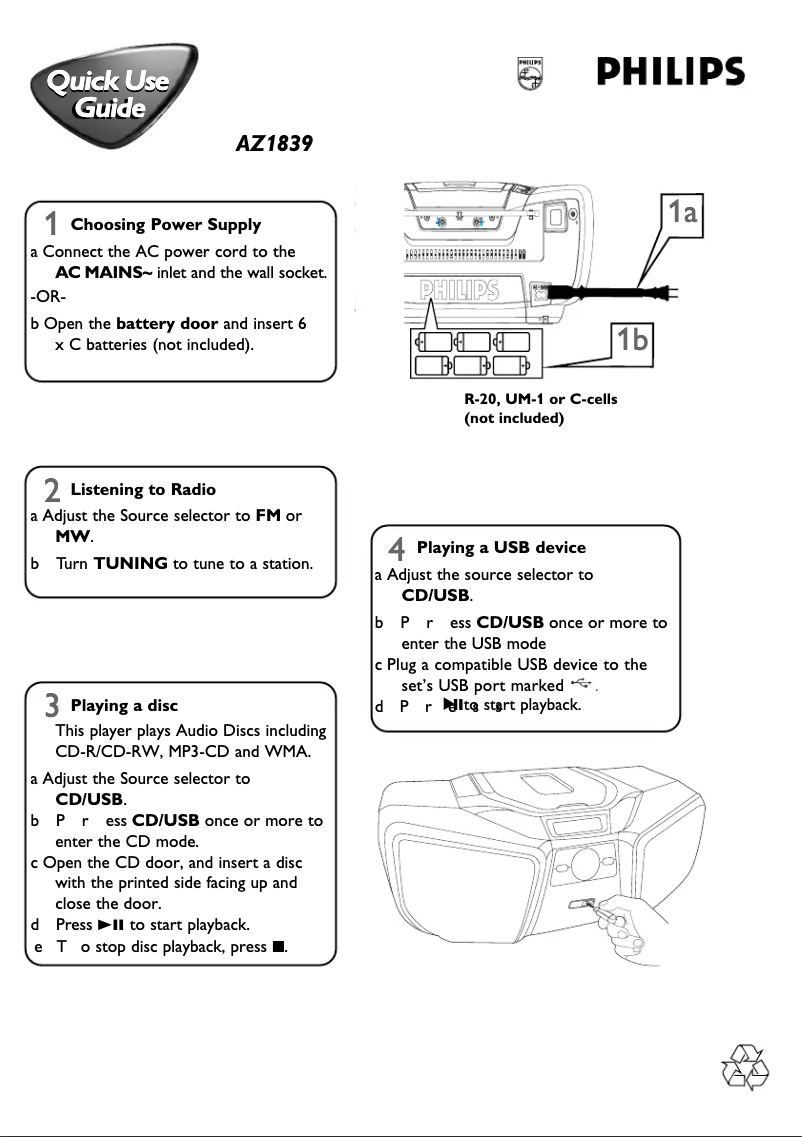 Image de la première page du manuel de l'appareil AZ1839