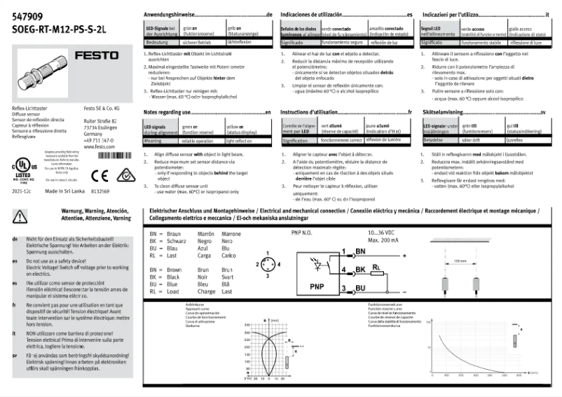 Image de la première page du manuel de l'appareil SOEG-RT-M12-PS-S-2L