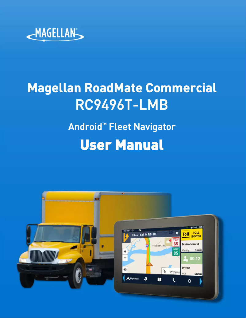 Image de la première page du manuel de l'appareil RoadMate RC9496T-LMB
