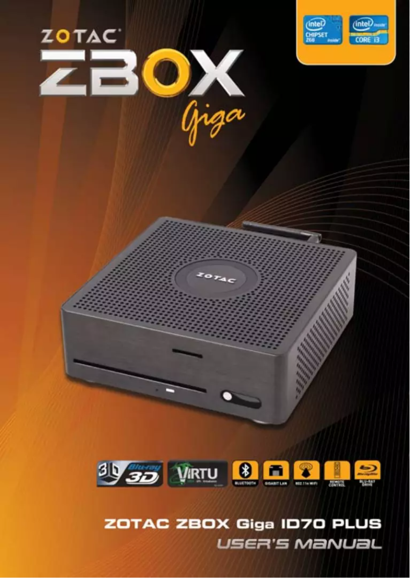 Page n°1 - Manuel utilisateur Zotac ZBOX Giga ID70 Plus