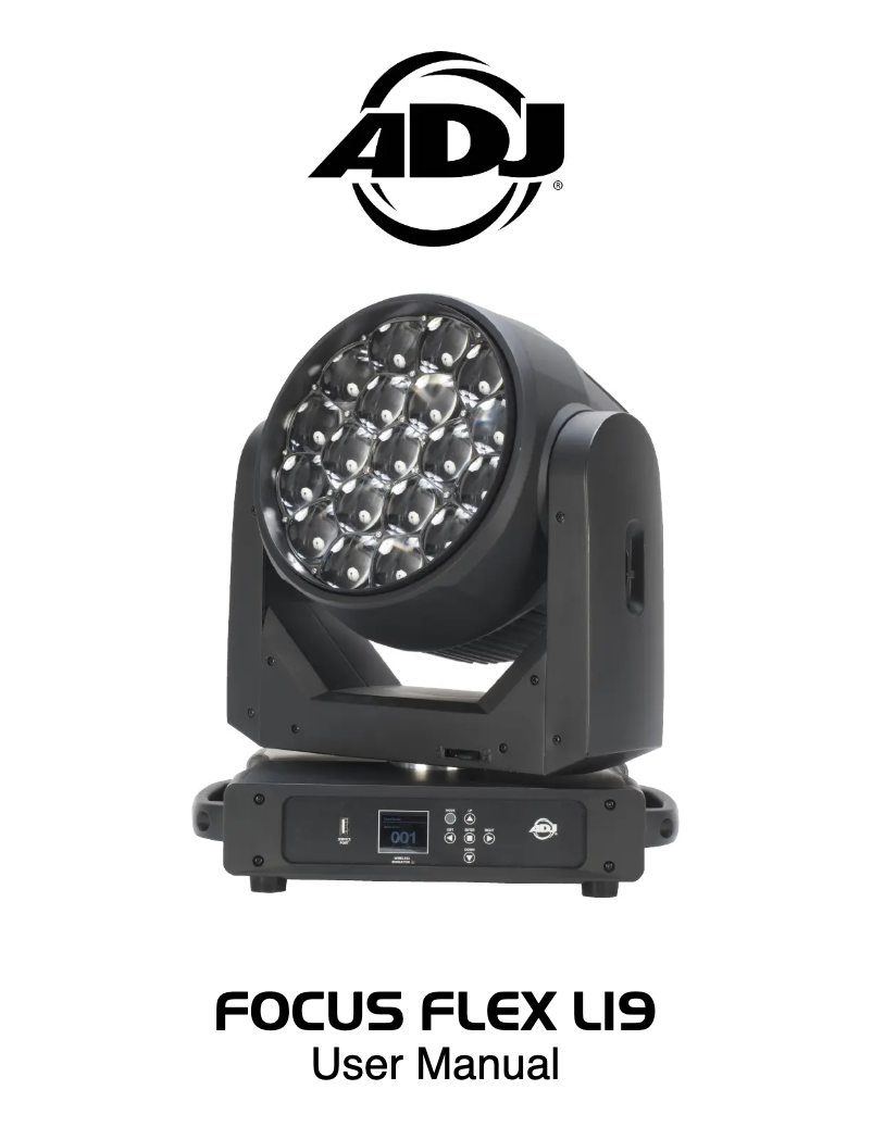 Page 1 de la notice Manuel utilisateur Adj Focus Flex L19