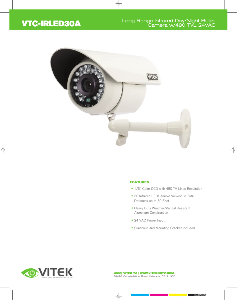 Image de la première page du manuel de l'appareil VTC-IRLED30