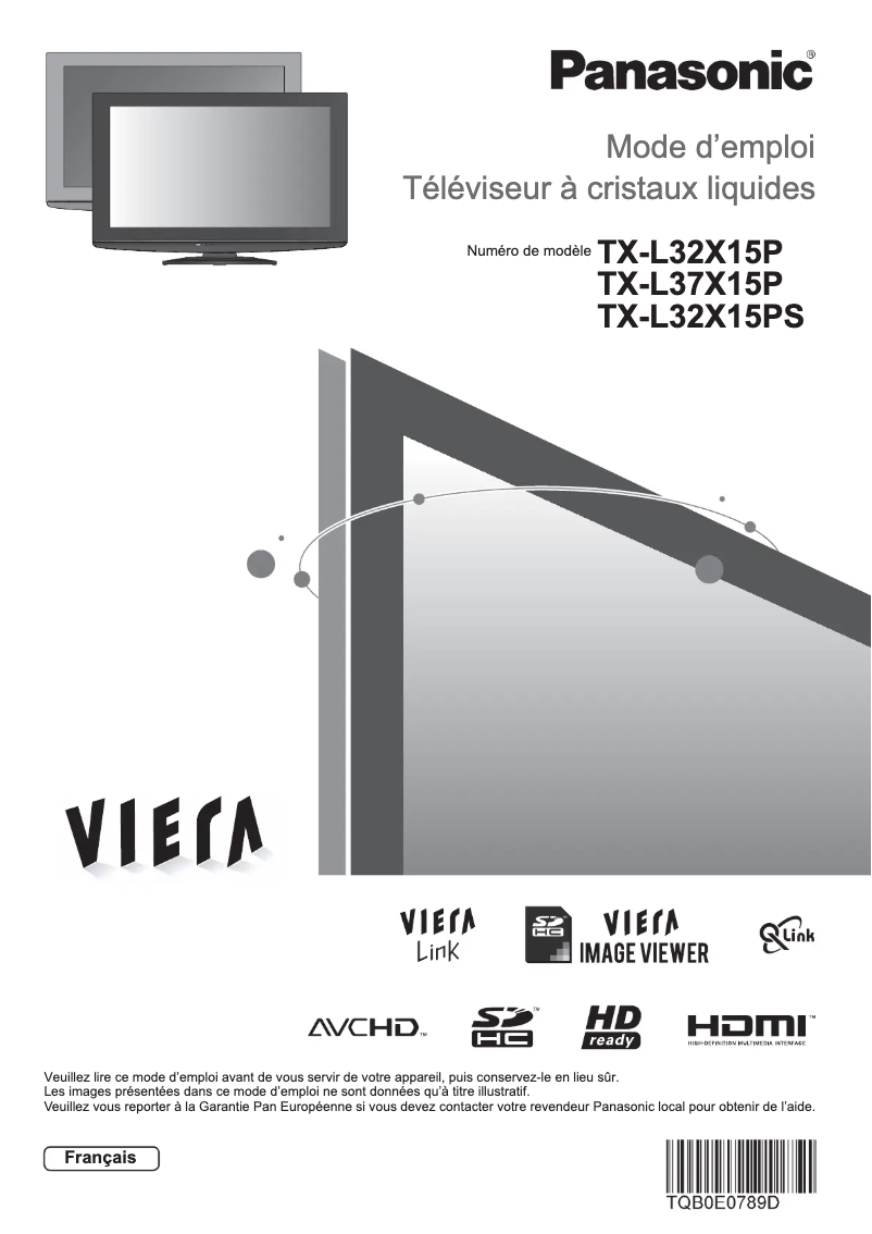 Page 1 de la notice Manuel utilisateur Panasonic Viera TX-L37X15P
