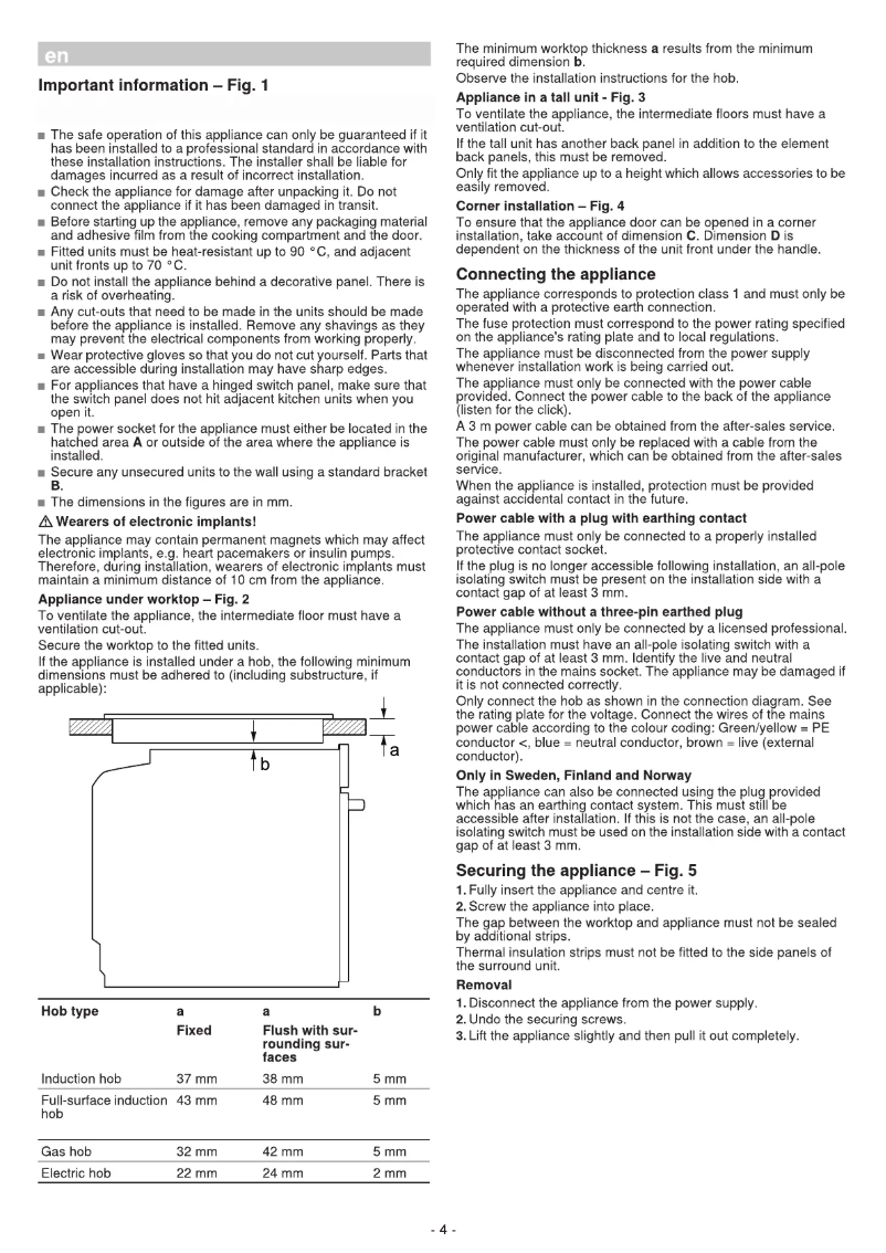 Page 1 de la notice Guide d'installation Siemens HB634GBW1