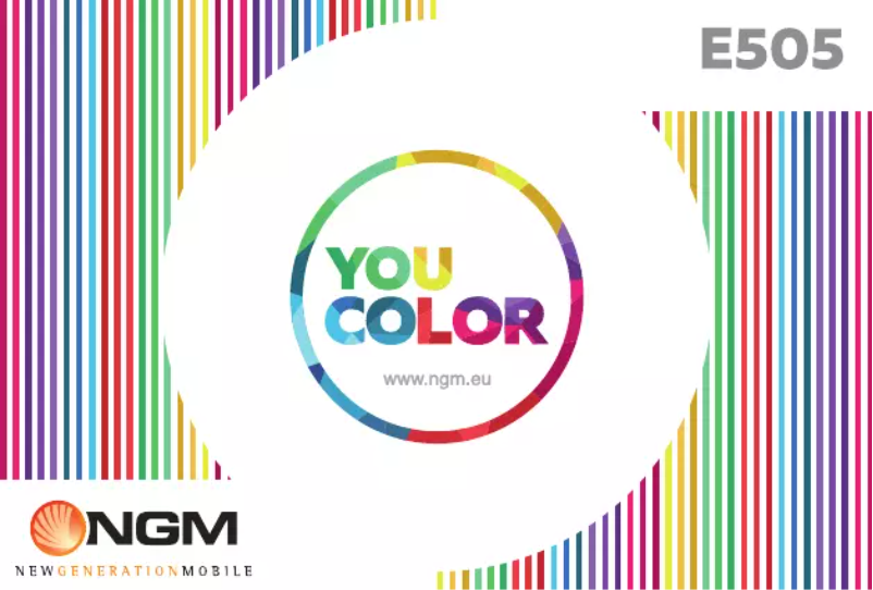 Page 1 de la notice Manuel utilisateur NGM-Mobile You Color E505 smartphone