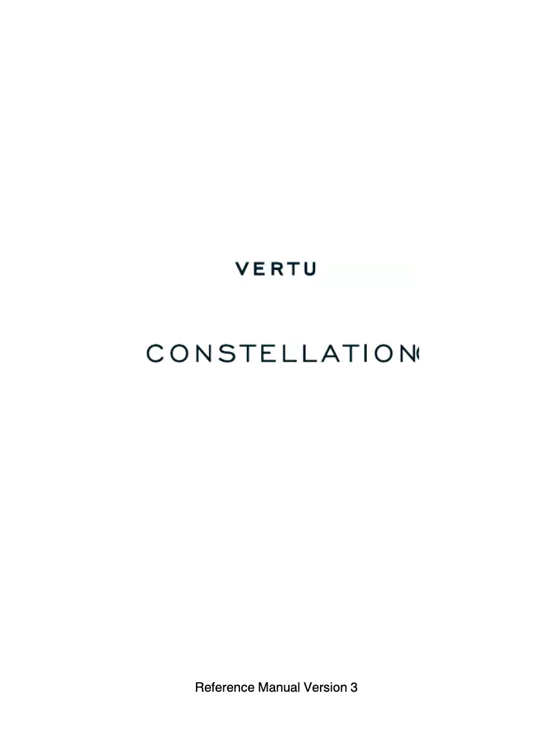 Page 1 de la notice Manuel utilisateur Vertu Constellation RM-681V