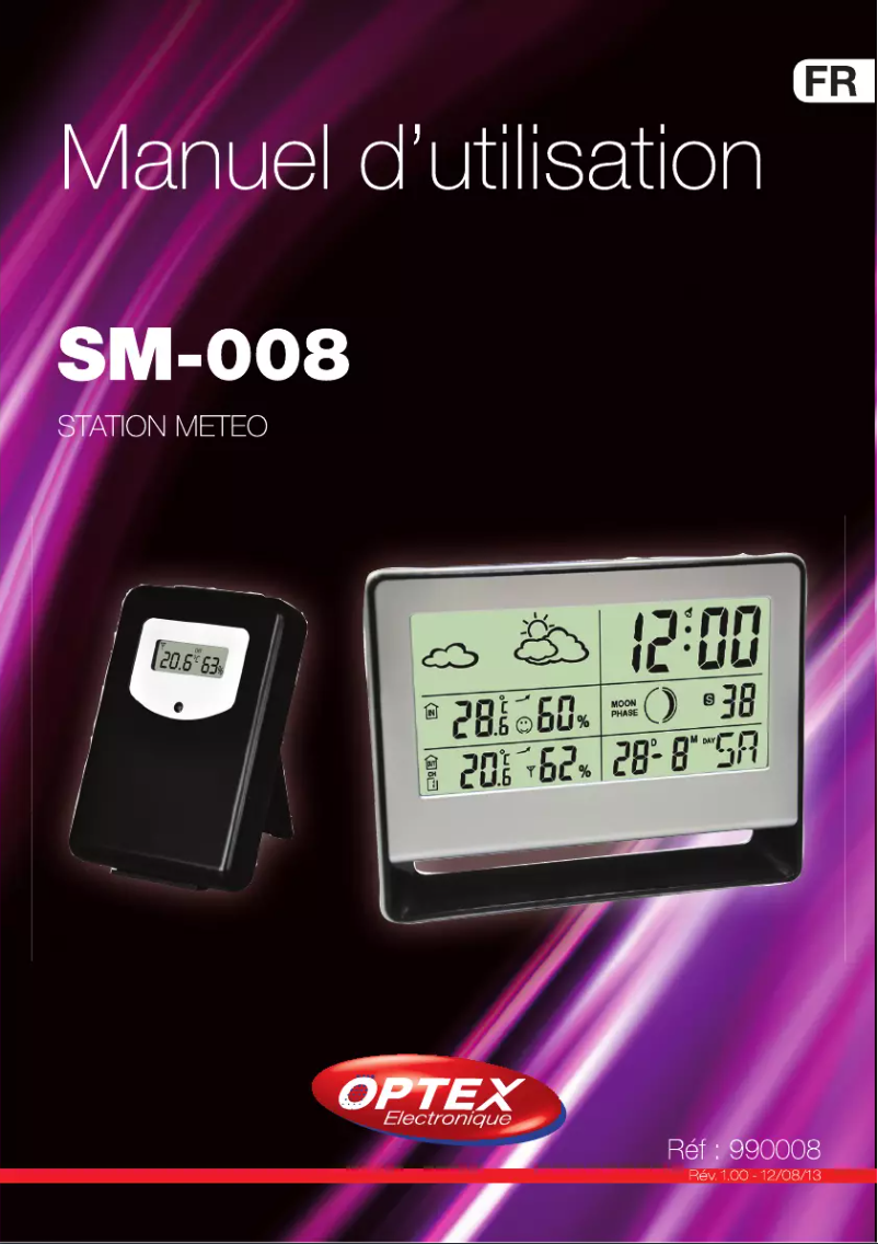 Page 1 de la notice Manuel utilisateur Optex SM-008