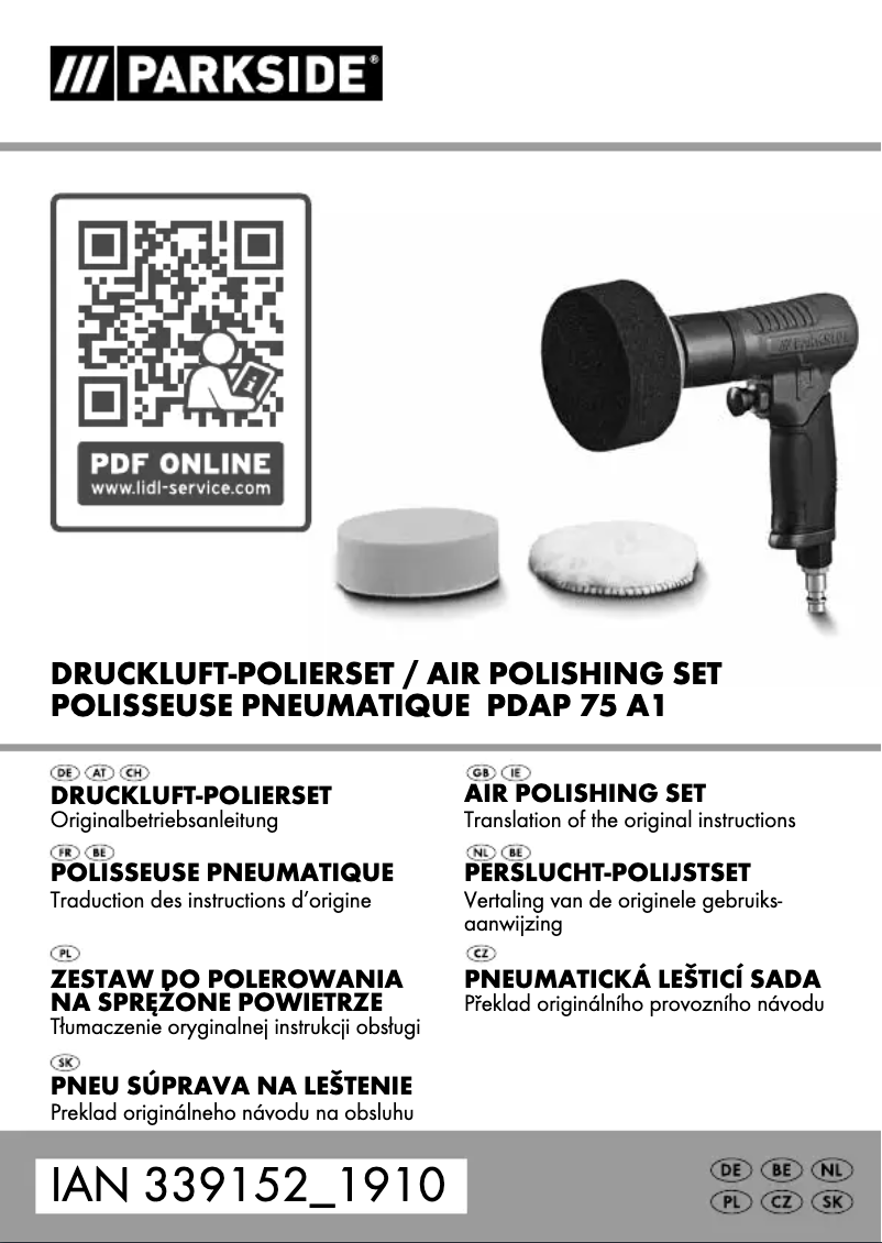 Image de la première page du manuel de l'appareil PDAP 75 A1