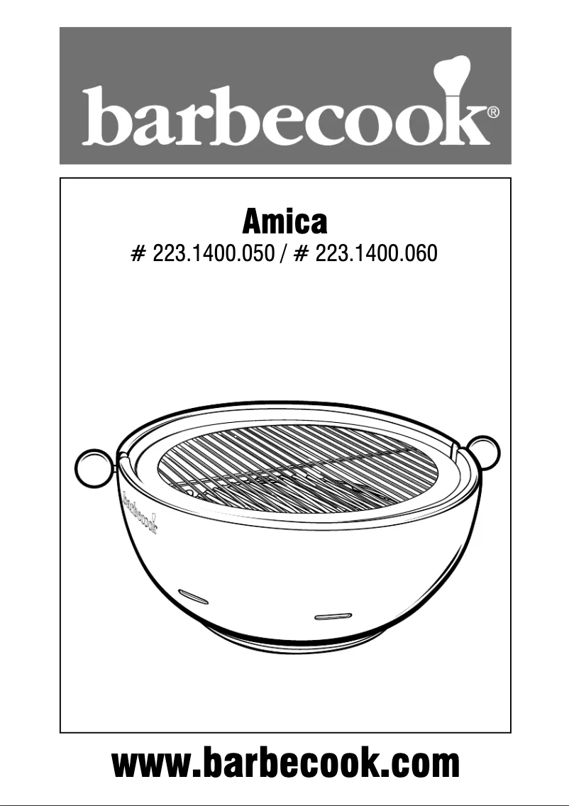 Page 1 de la notice Manuel utilisateur Barbecook Amica Black (2009)