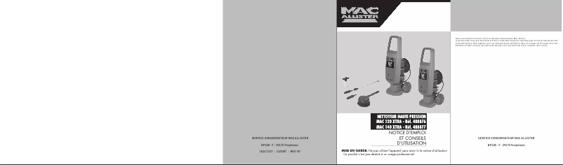 Page 1 de la notice Manuel utilisateur MacAllister MAC120XTRA