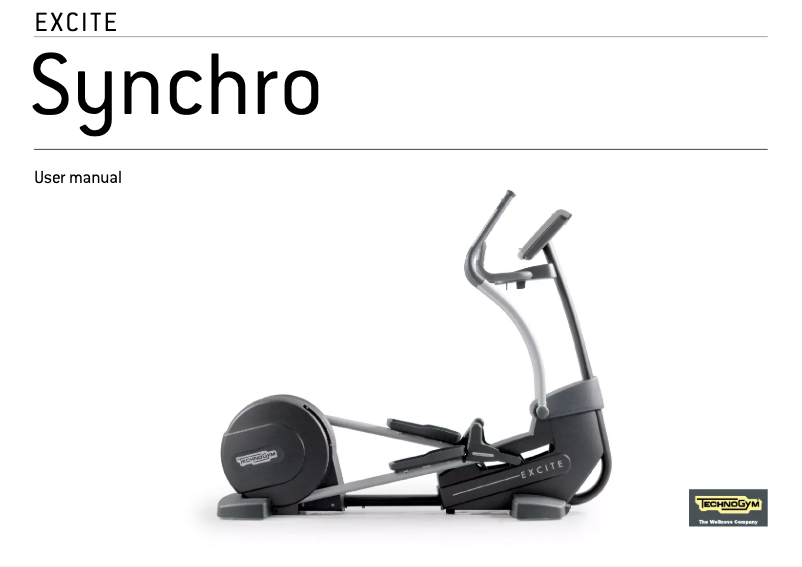 Image de la première page du manuel de l'appareil Excite Synchro