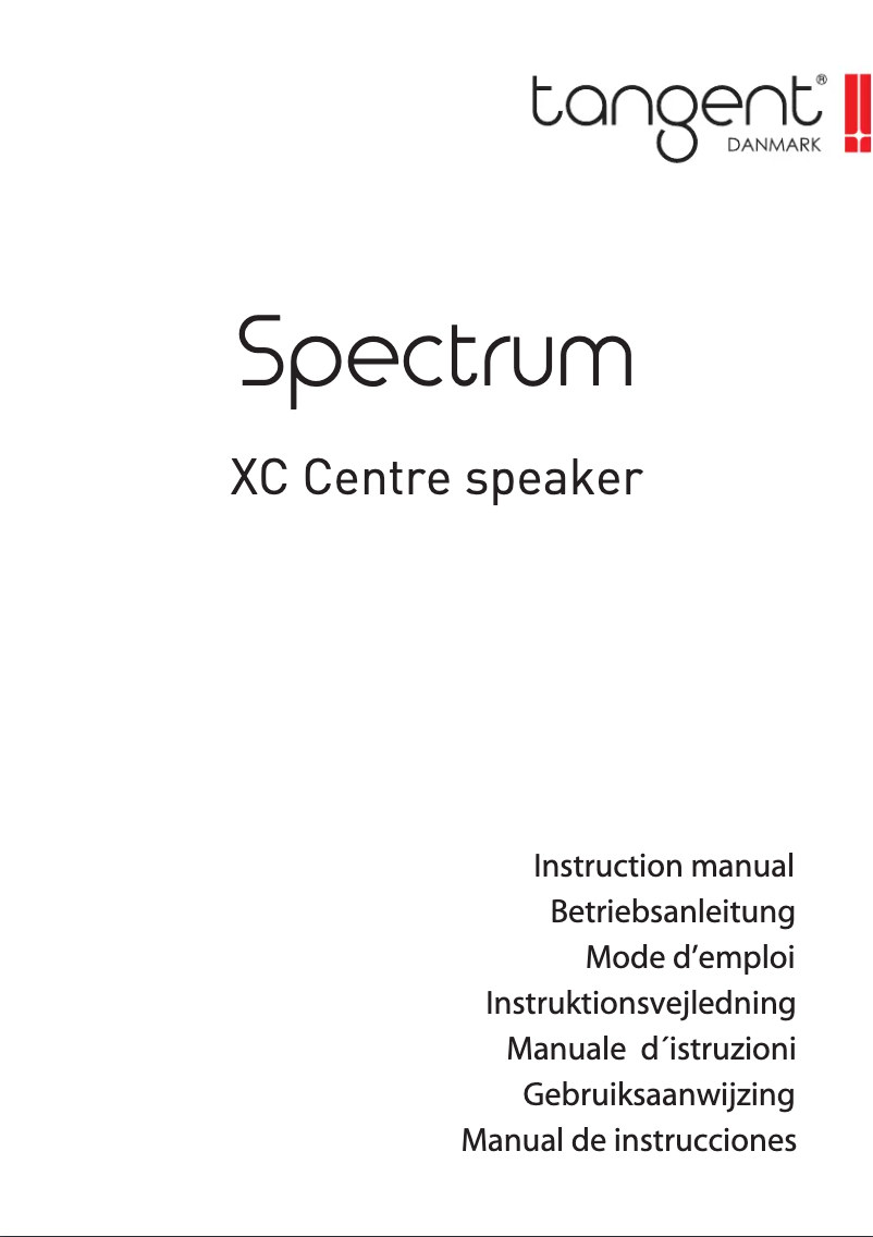 Page n°1 - Manuel utilisateur Tangent Spectrum XC