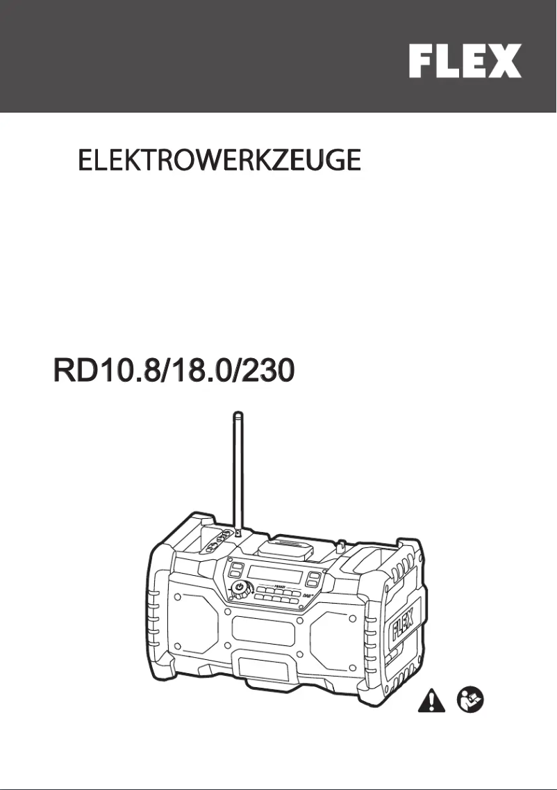 Page 1 de la notice Manuel utilisateur Flex RD 10.8/18.0/230