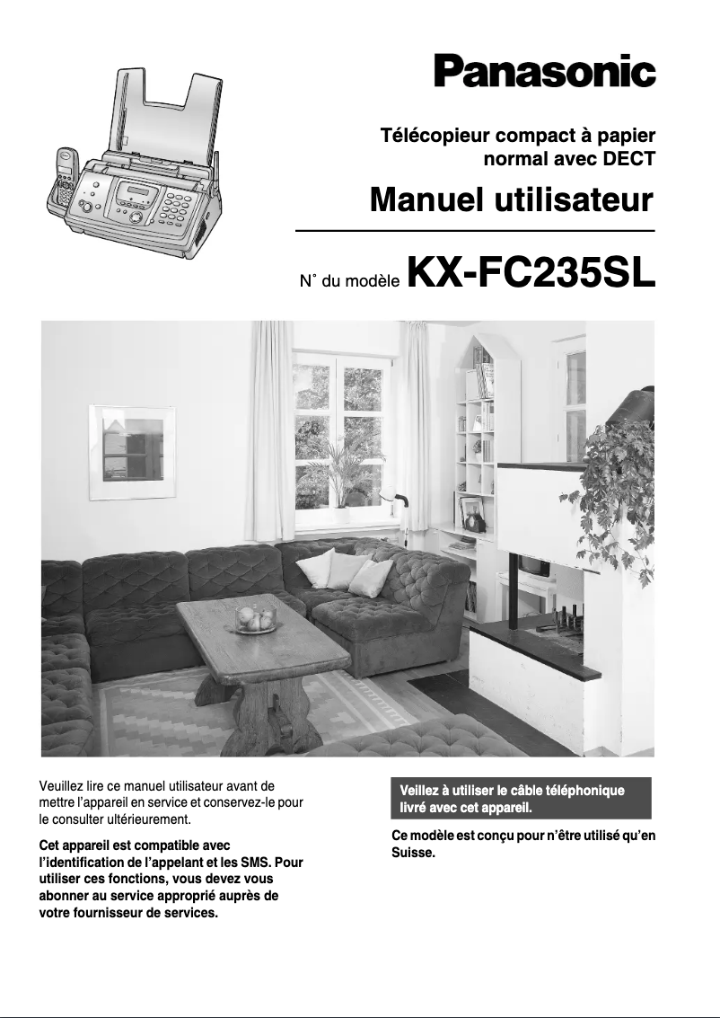 Image de la première page du manuel de l'appareil KX-FC235SL